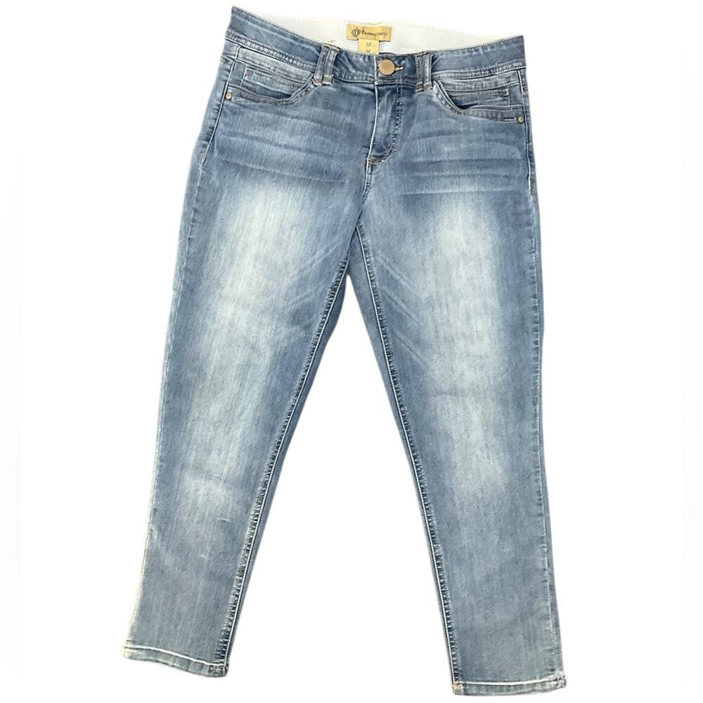 Democracy Women’s Ab Technology Pull on Blue Jeans Size 10 EUC
